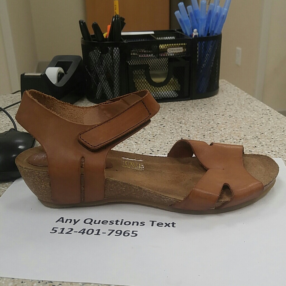 Miz Mooz All Brown leather Ankle Strap Samdals sz7